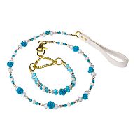 Поводок с ошейником PARURE RUBY с украшениями