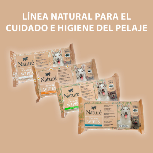 Влажные салфетки NATURÉ с экстрактом ромашки для собак и кошек, 40шт в упаковке фото 4