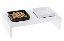 Деревянная подставка с керамическими мисками MAKI 01