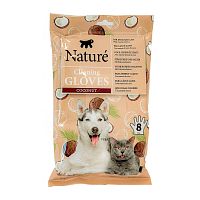 Влажные перчатки NATURÉ с кокосом для собак и кошек, 8шт в упаковке